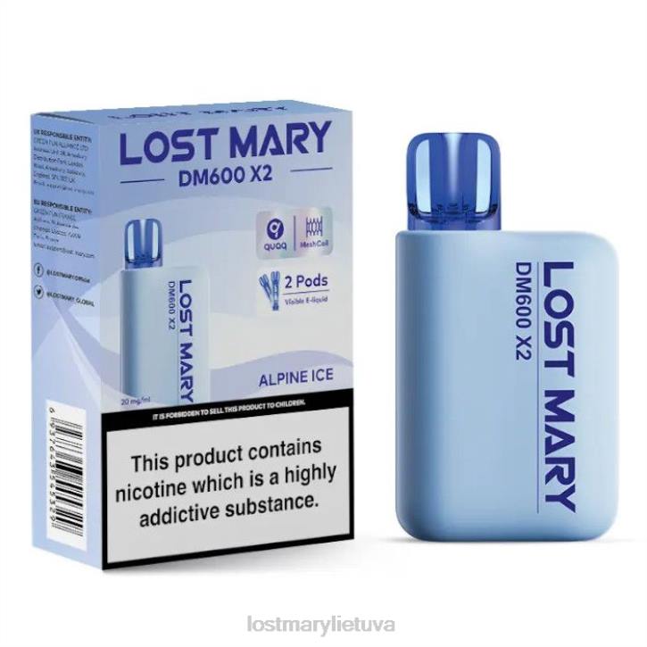 pamesta Mary dm600 x2 vienkartinė vape alpinis ledas | LOST MARY Vape Sale Z4JV186