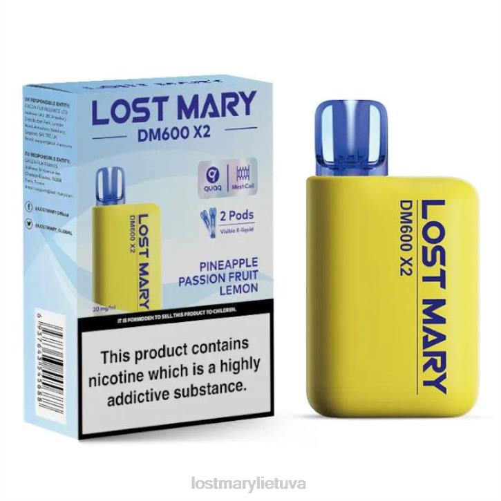 pamesta Mary dm600 x2 vienkartinė vape ananasų pasifloros citrina | LOST MARY Online Z4JV197