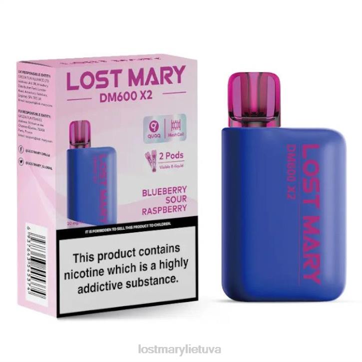 pamesta Mary dm600 x2 vienkartinė vape mėlynių rūgščių aviečių | LOST MARY Vape Z4JV202
