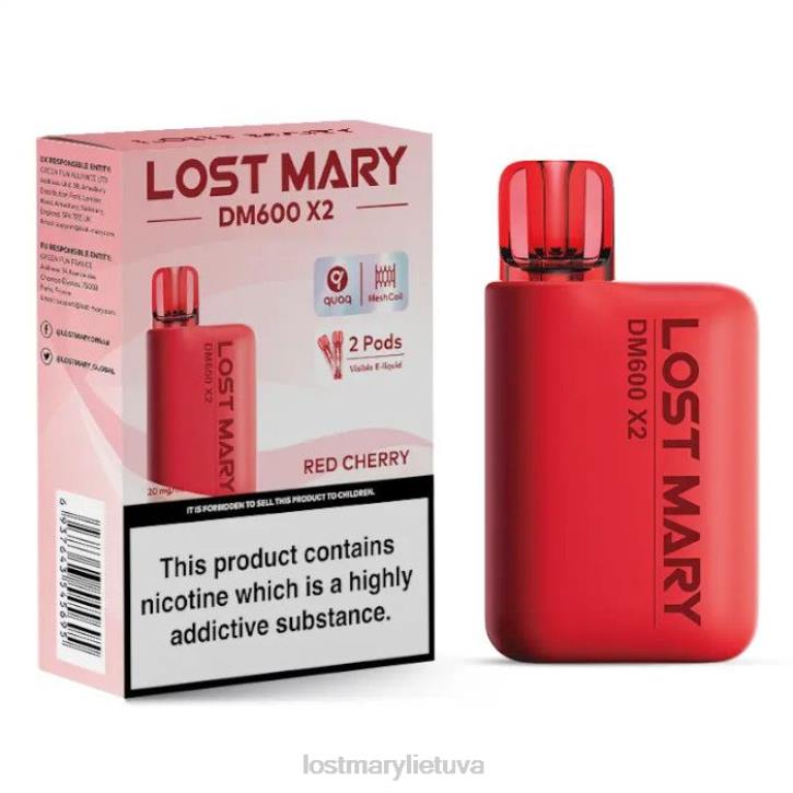pamesta Mary dm600 x2 vienkartinė vape raudona vyšnia | LOST MARY Flavours Z4JV198