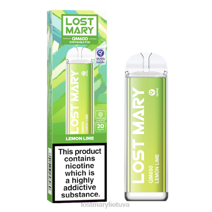 pametė Mary qm600 vienkartinių vape citrininis laimas | LOST MARY Flavours Z4JV168